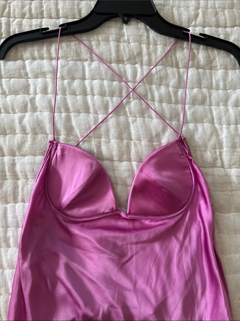 SER.O.YA Pink Silk Asymmetric Sweet Heart Neckline Long Dress Size S - Picture 8 of 16